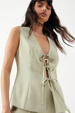 Premium Tie Front Waistcoat