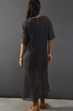 Premium Tissue Organza Midaxi T-shirt Dress
