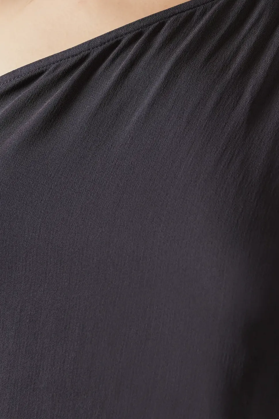 Premium Viscose Chiffon Cowl Neck Asymmetric Ruffle Cami Top