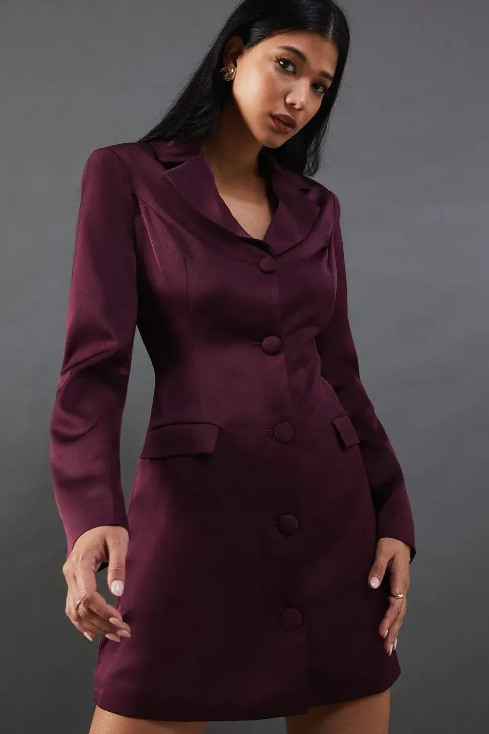 Premium Waisted Mini Blazer Dress