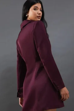 Premium Waisted Mini Blazer Dress
