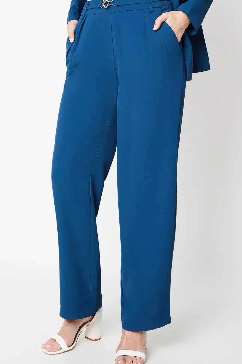 Premium Wide Leg Trouser With Trim Detail