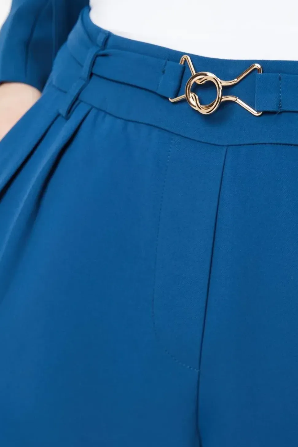 Premium Wide Leg Trouser With Trim Detail
