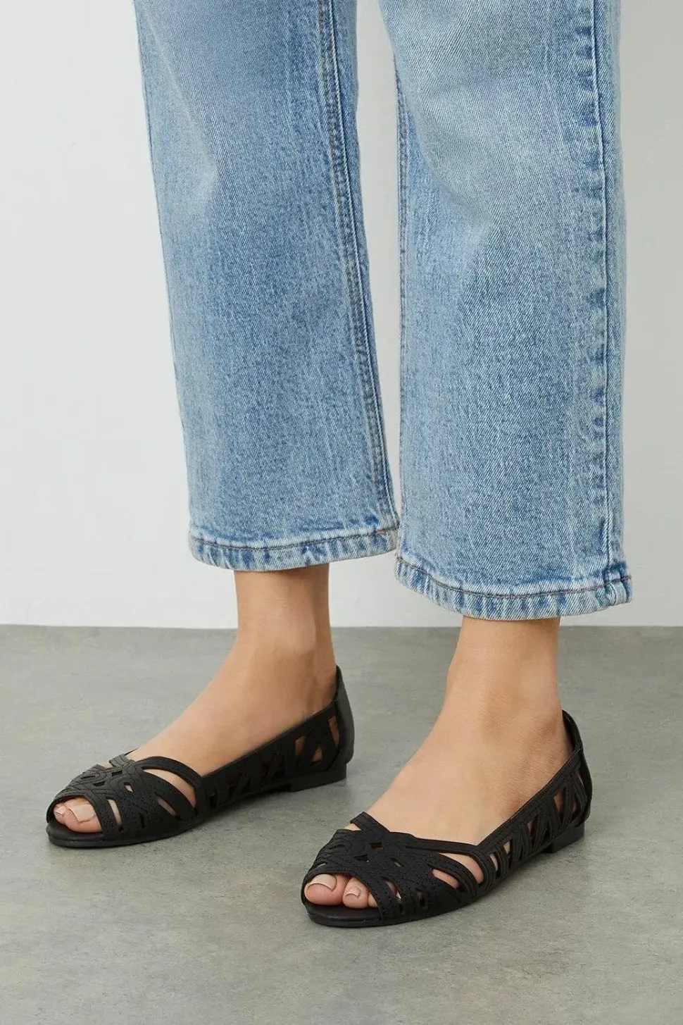 Prim Peep Toe Ballet Flats