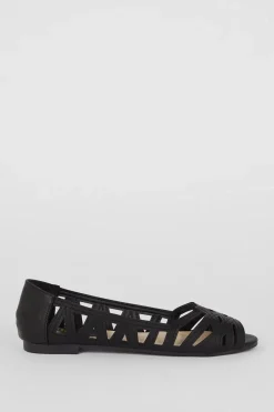 Prim Peep Toe Ballet Flats