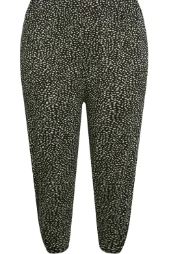 Print Cropped Harem Joggers