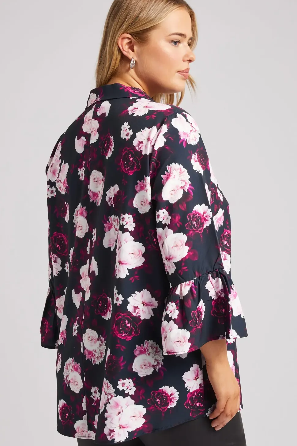 Printed Bell Sleeve Shirt