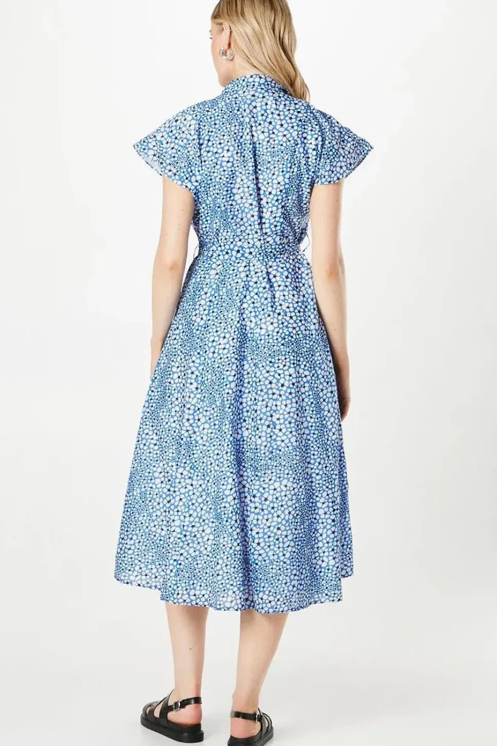 Printed Belted Shirt Dress