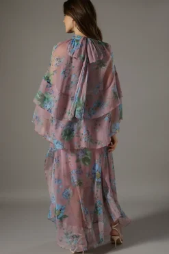 Printed Chiffon Boho Maxi Dress