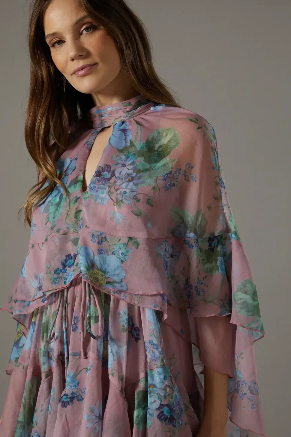 Printed Chiffon Boho Maxi Dress