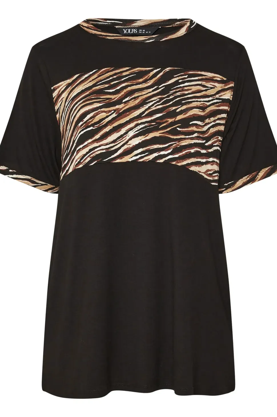 Printed Colourblock Top