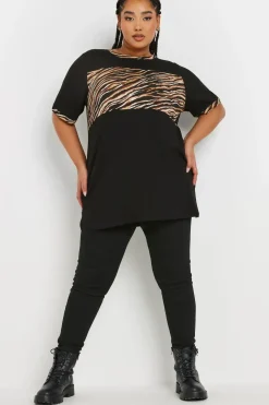 Printed Colourblock Top