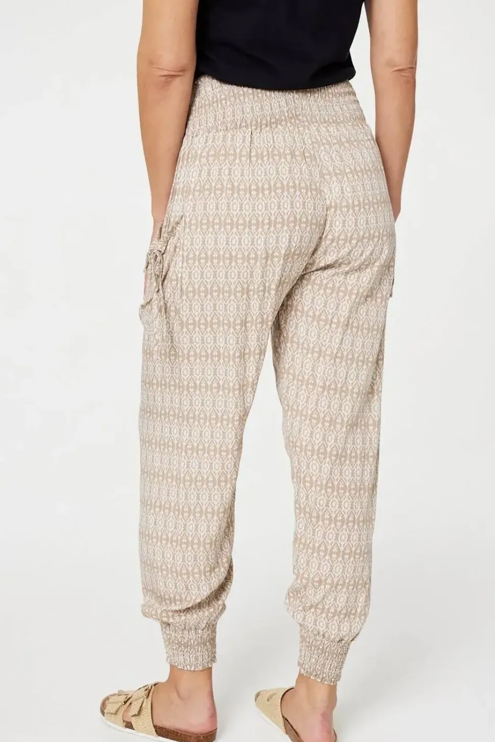 Printed Elasticated Harem Pants