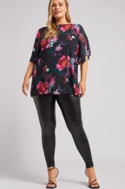 Printed Flutter Sleeve Blouse