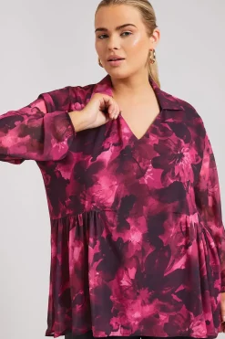 Printed Gathered Side Shirt
