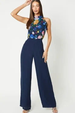 Printed Georgette Top Jumpsuit