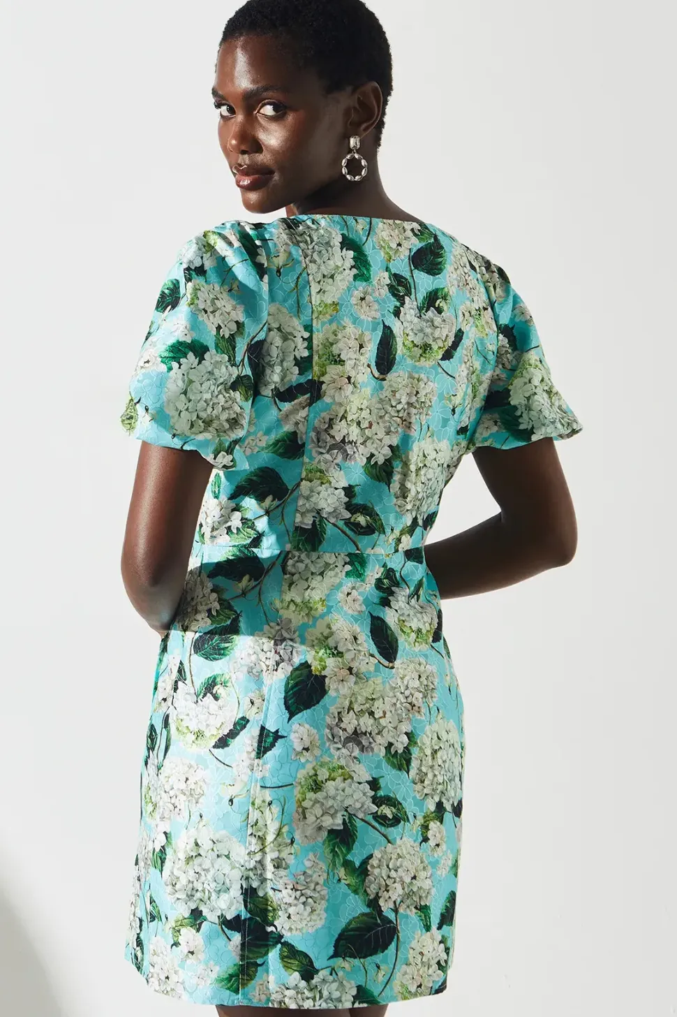 Printed Jacquard Mini Dress