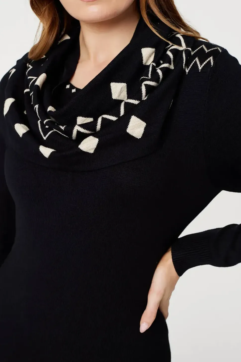Printed Knit Skater Dress