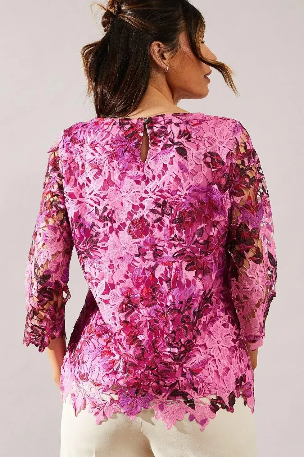 Printed Lace Top