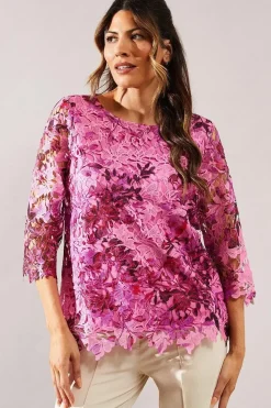Printed Lace Top