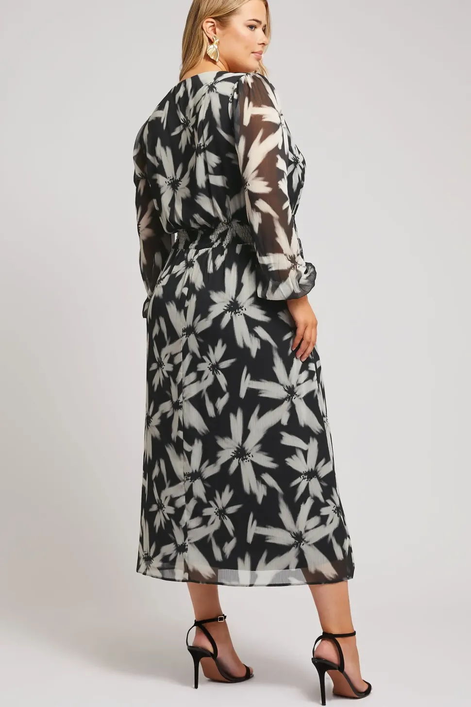Printed Maxi Wrap Dress