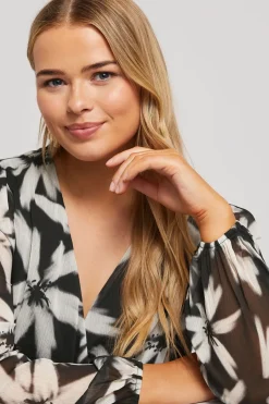 Printed Maxi Wrap Dress
