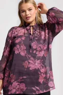 Printed Metallic Blouse