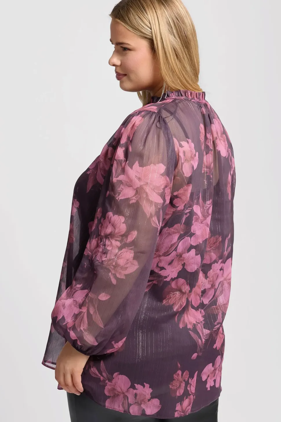 Printed Metallic Blouse