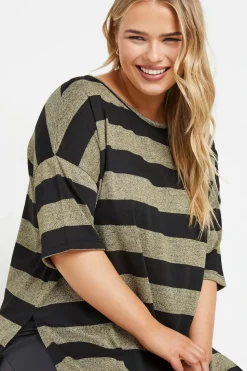 Printed Metallic Top