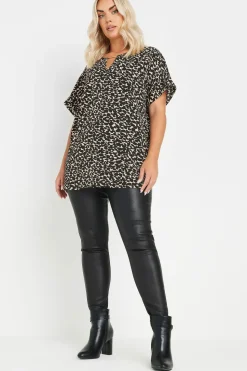 Printed Metal Trim Blouse