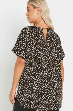 Printed Metal Trim Blouse