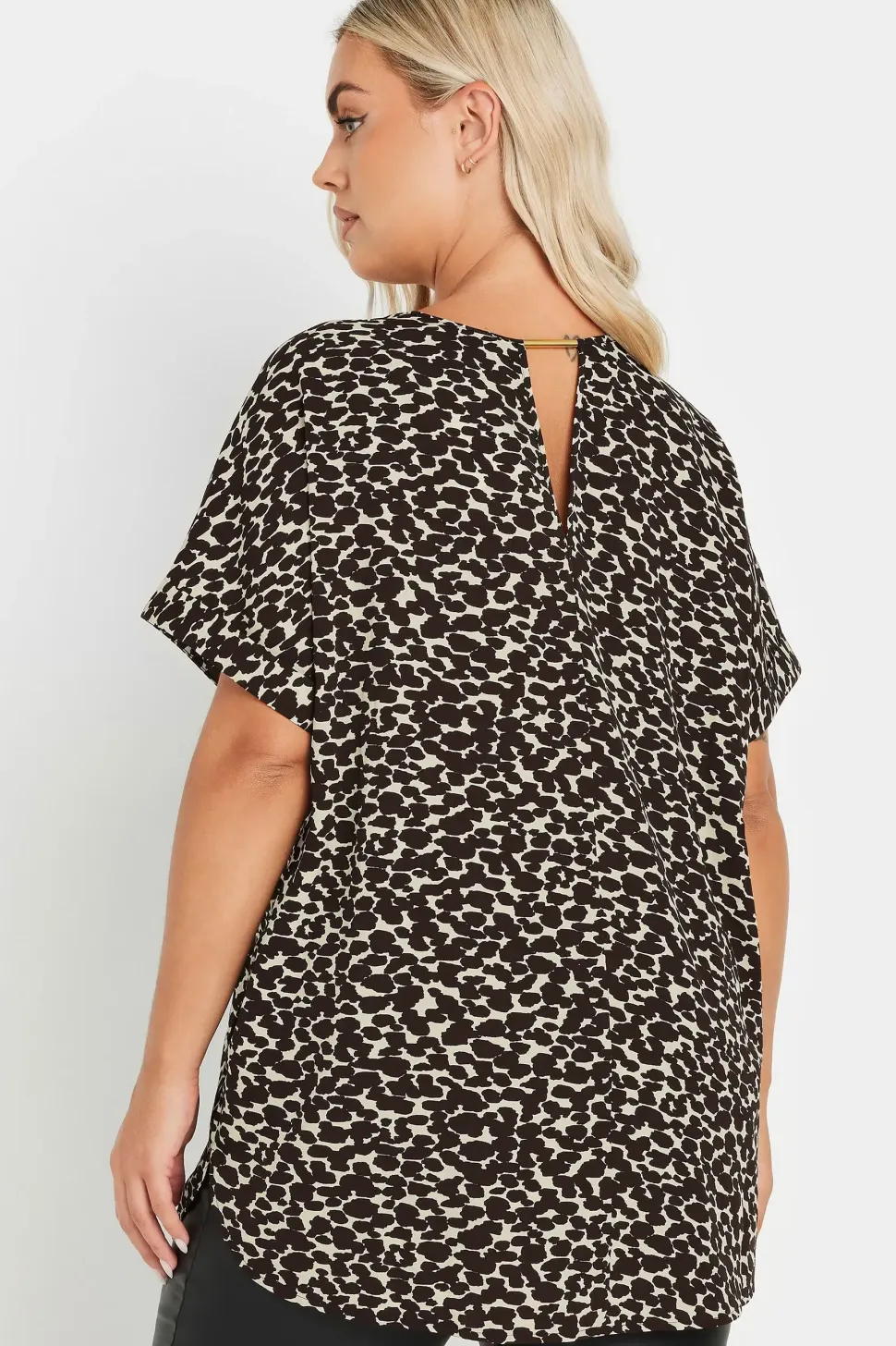 Printed Metal Trim Blouse