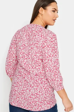 Printed Pintuck Blouse