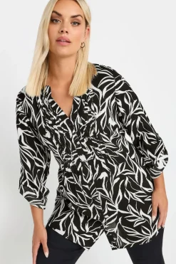 Printed Pintuck Blouse
