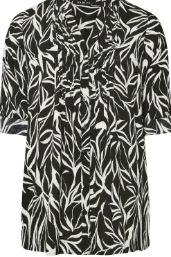 Printed Pintuck Blouse