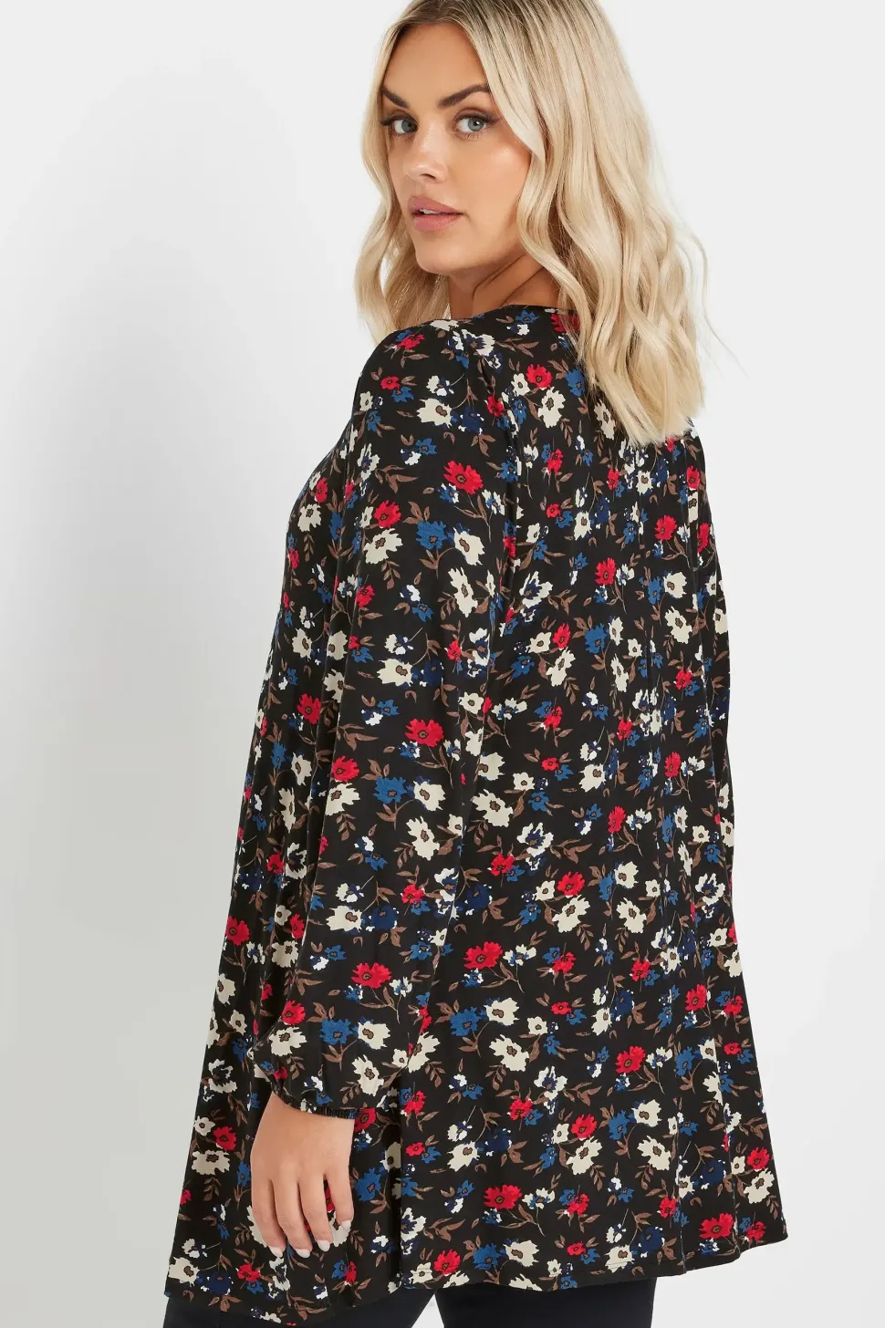 Printed Pleat Front Top
