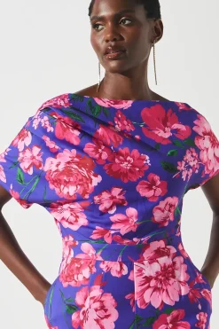 Printed Pleat Off The Shoulder Jumpsuit