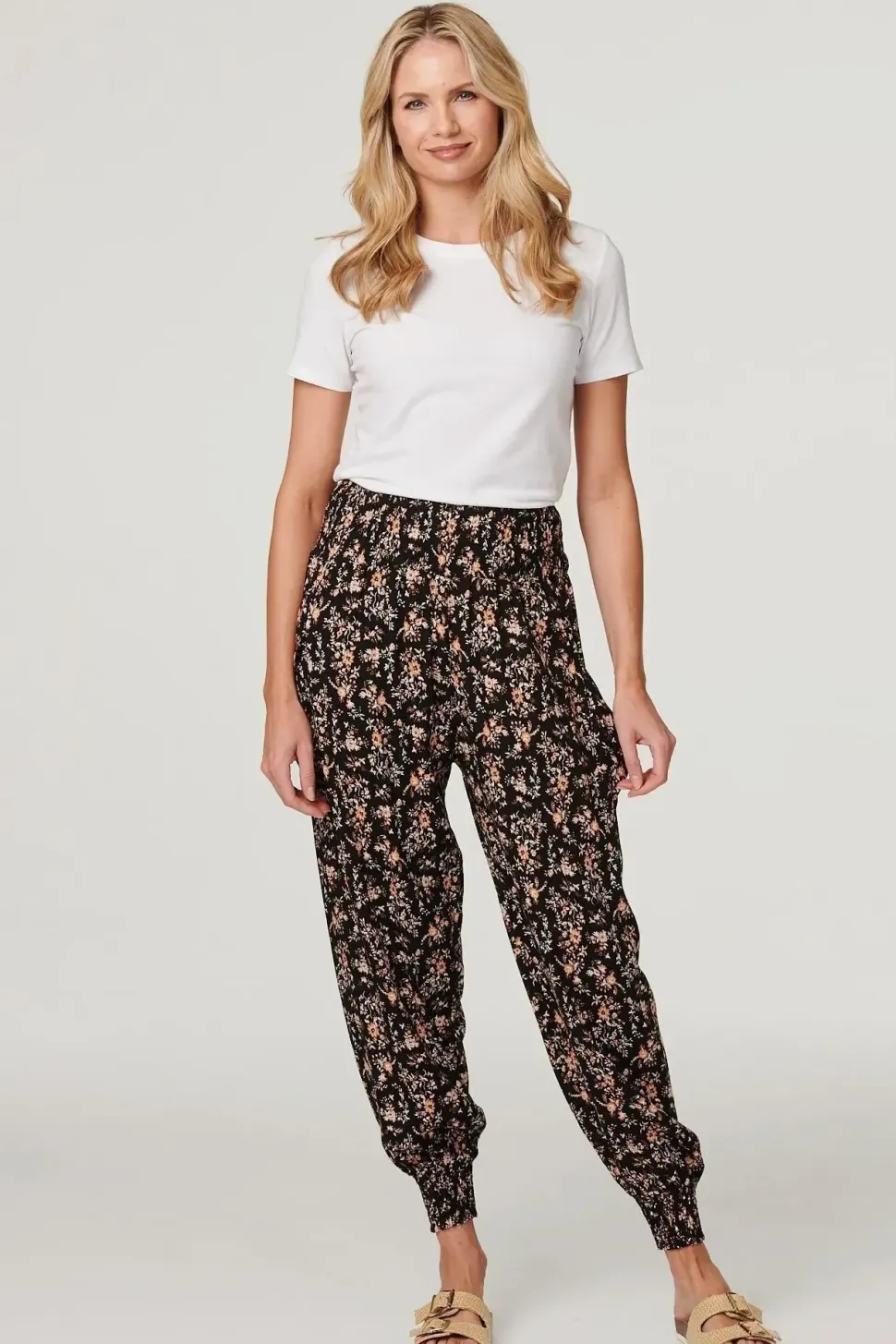 Printed Relaxed Tapered Harem Pants