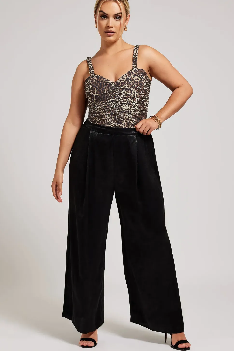 Printed Ruched Bodysuit