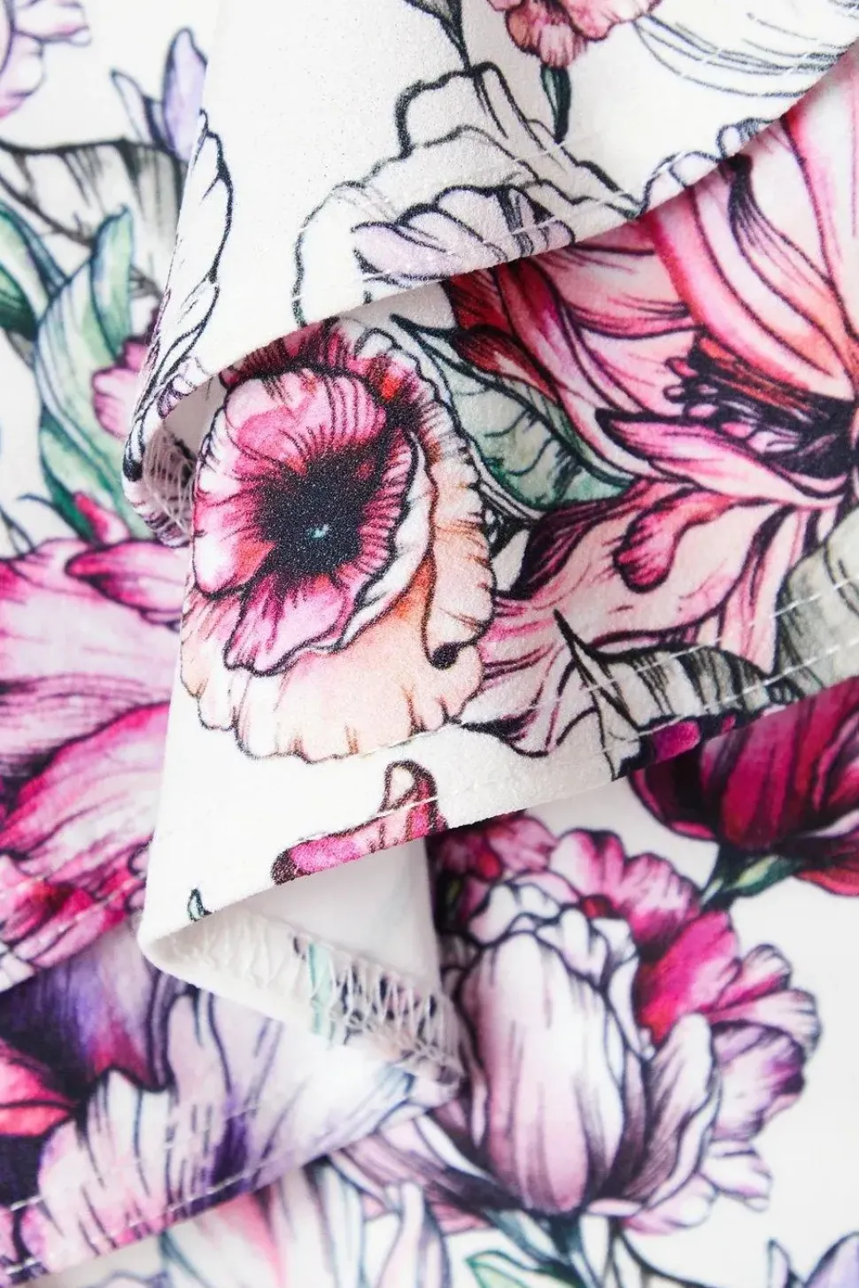 Printed Ruffle Scuba Bodycon Dress