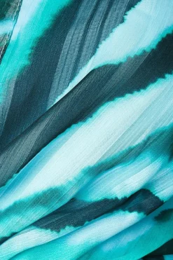 Printed Satin Wrap Front Shirt Dress