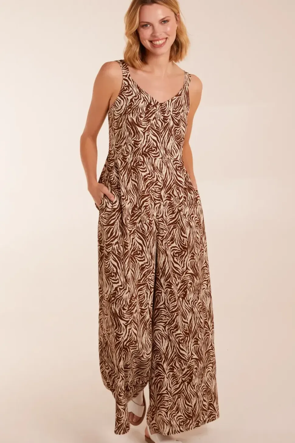 Printed Side Pocket Jumpsuit