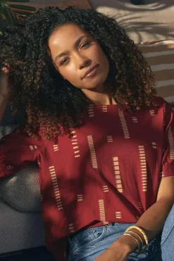 Printed 1/2 Sleeve Blouse