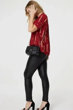 Printed 1/2 Sleeve Blouse