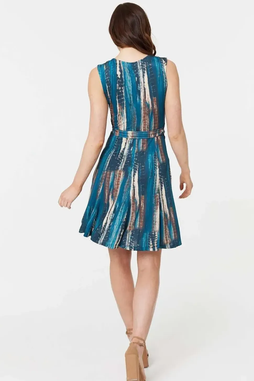 Printed Sleeveless Short Dress