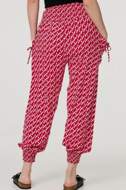 Printed Tapered Harem Trousers