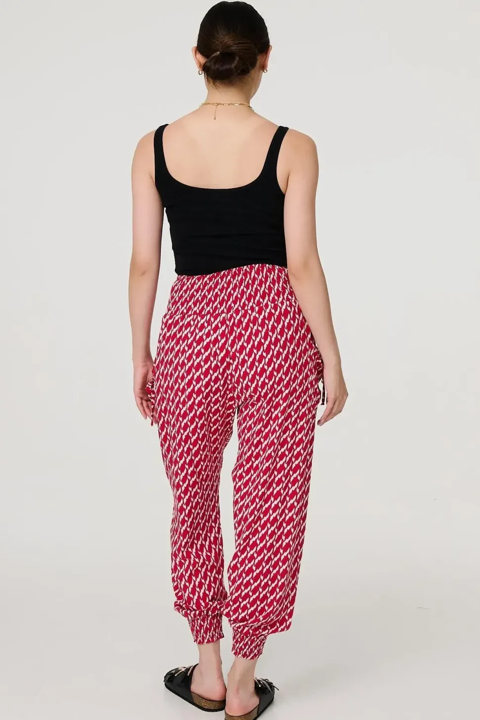 Printed Tapered Harem Trousers