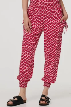 Printed Tapered Harem Trousers