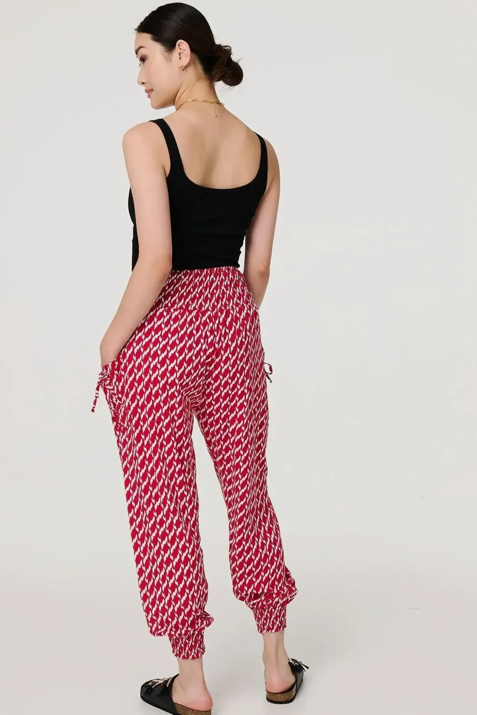Printed Tapered Harem Trousers