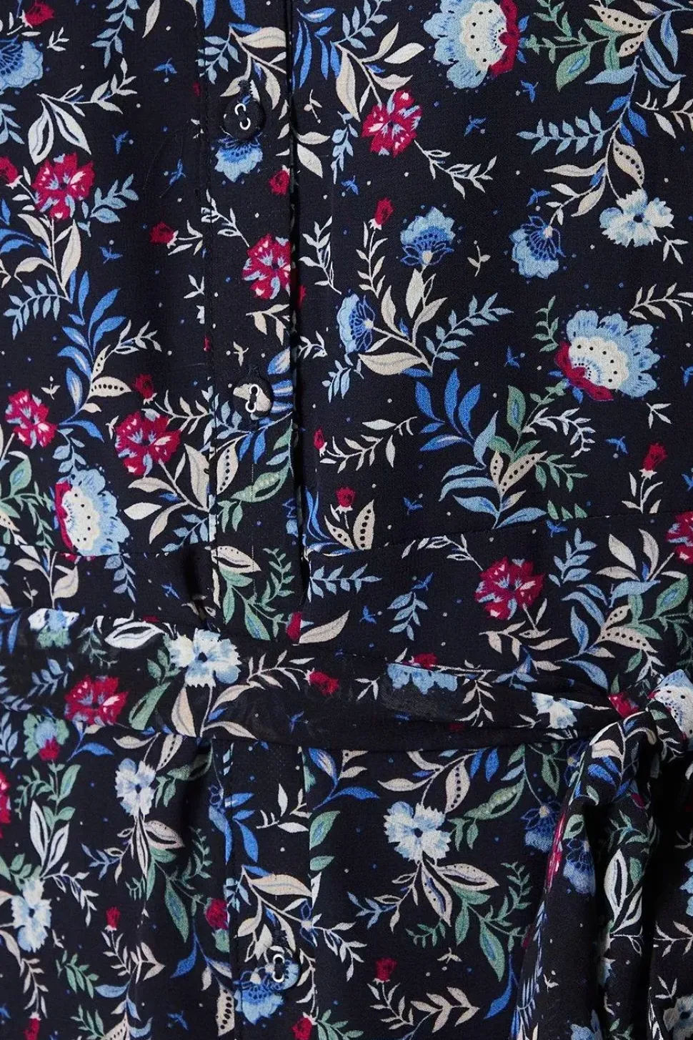 Printed Tier Seam Shirt Dress